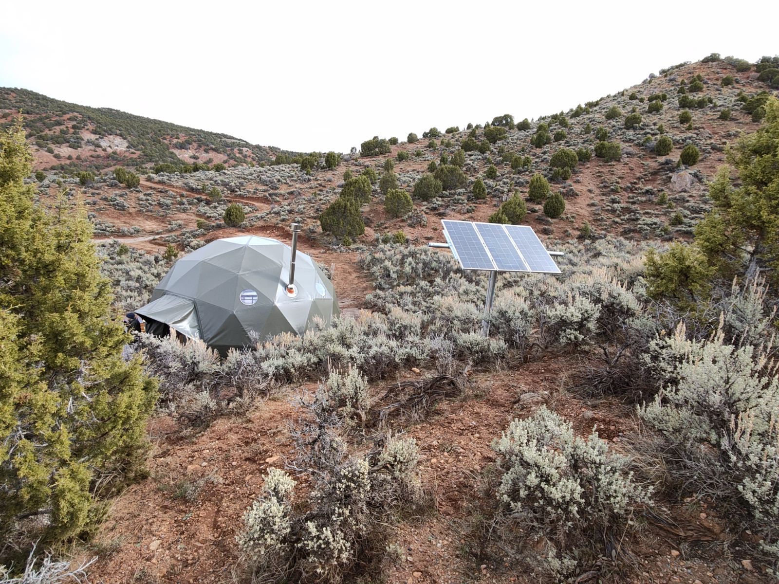 Solar array for Glamping dome